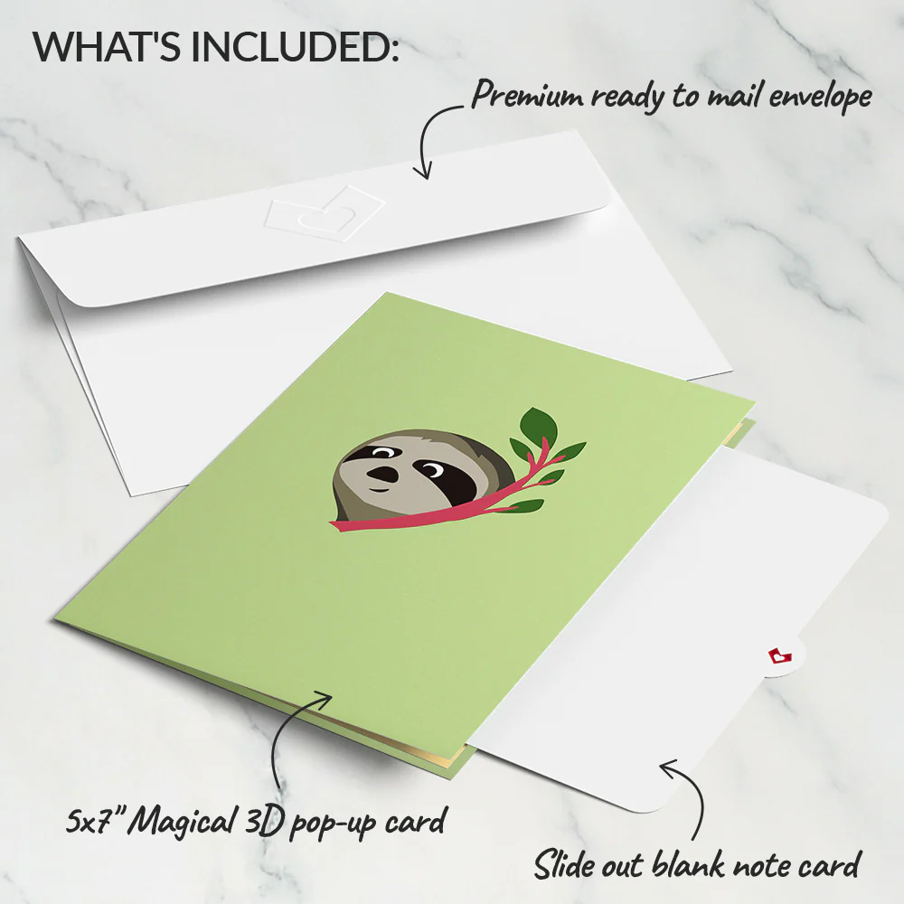 Tree Top Sloths Pop-Up Card - Image 5