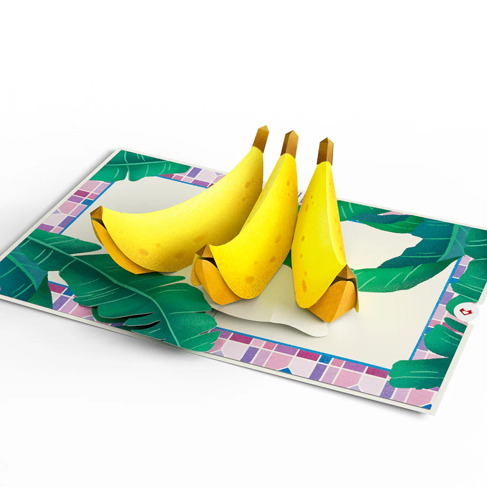 Tropical Bananas Pop-Up Card - Image 3