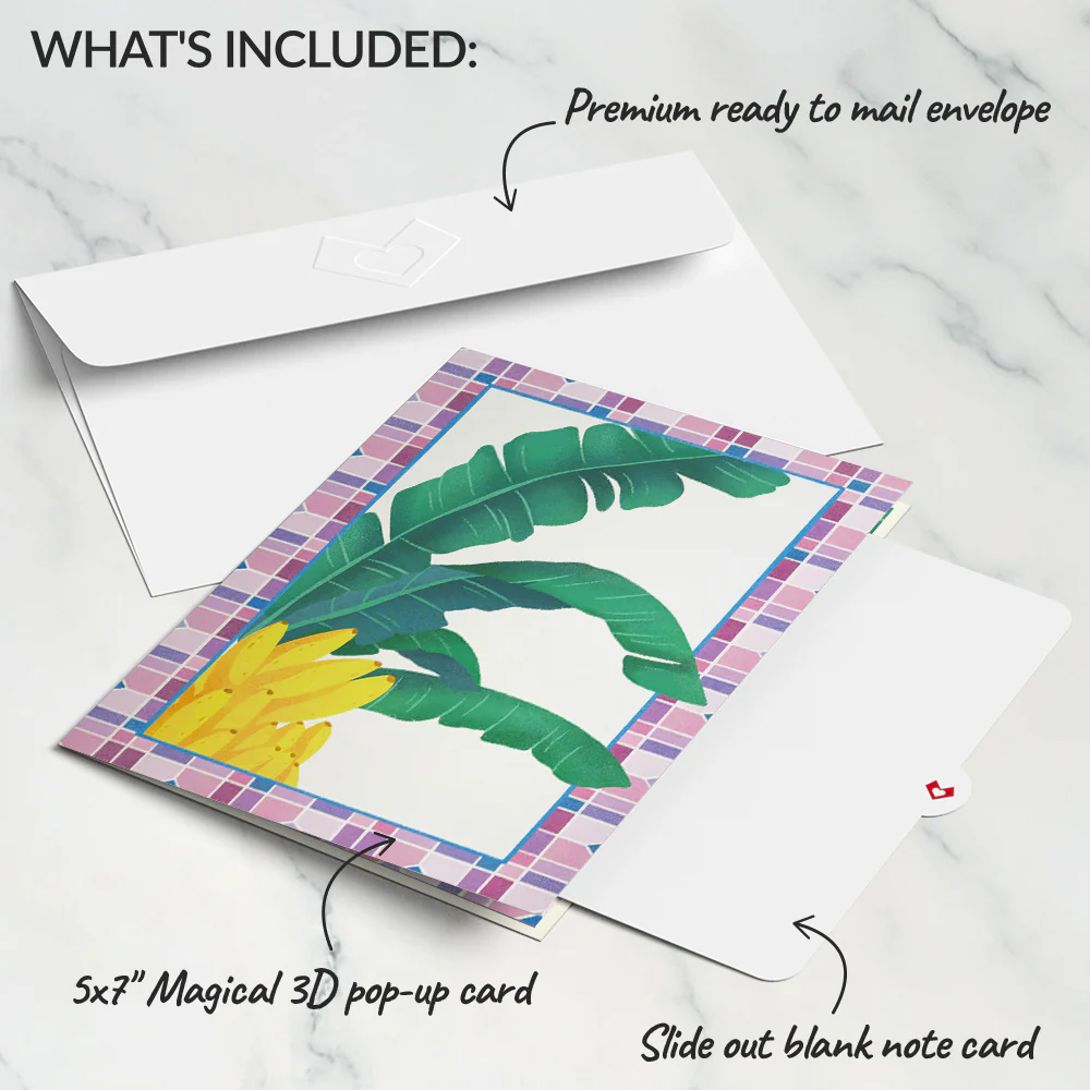 Tropical Bananas Pop-Up Card - Image 5