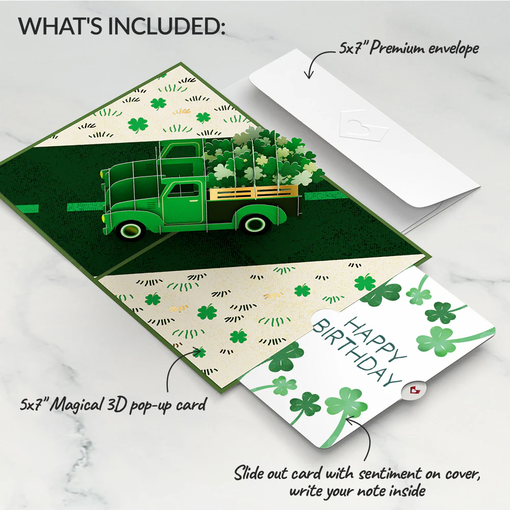 Truckloads of Luck Birthday Pop-Up Card and Sentiment Set - Image 2