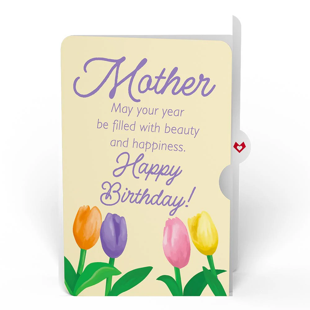 Tulips Birthday Pop-Up Card and Sentiment Set for Mother - Image 4