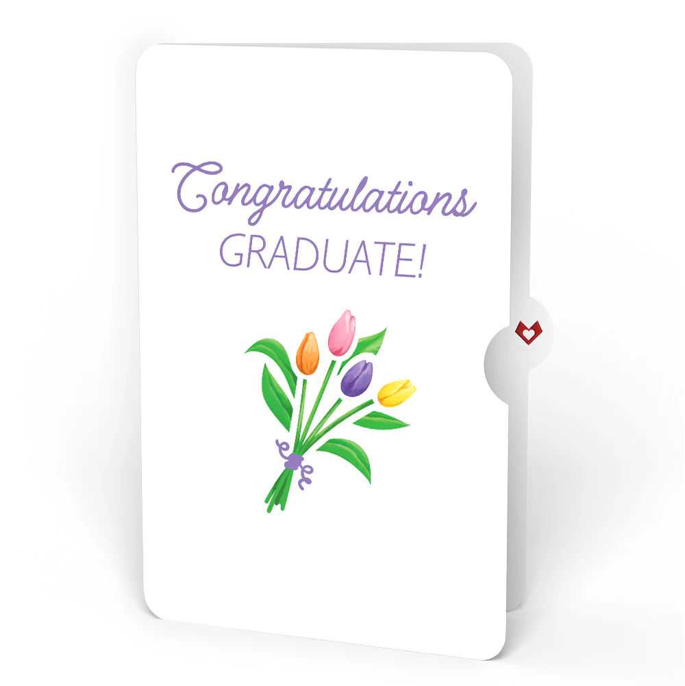 Tulips Graduation Pop-Up Card and Sentiment Set - Image 4