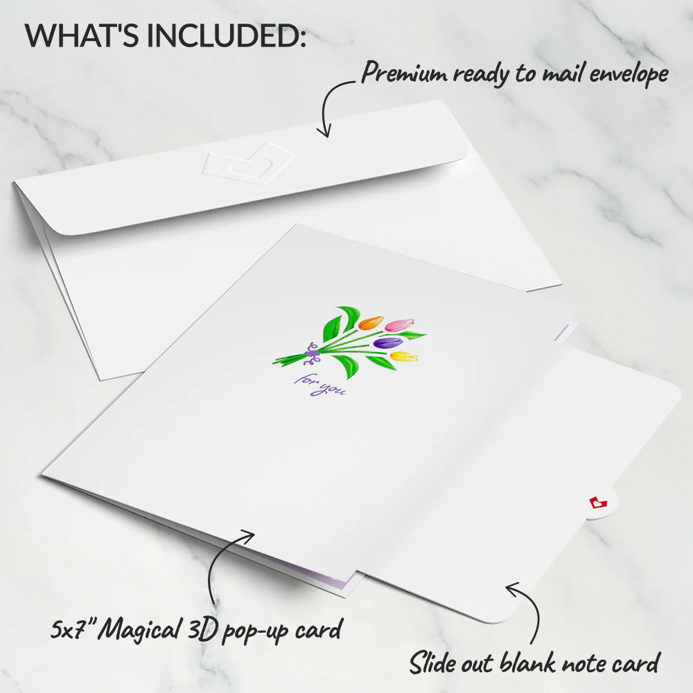 Tulips Pop-Up Card - Image 5