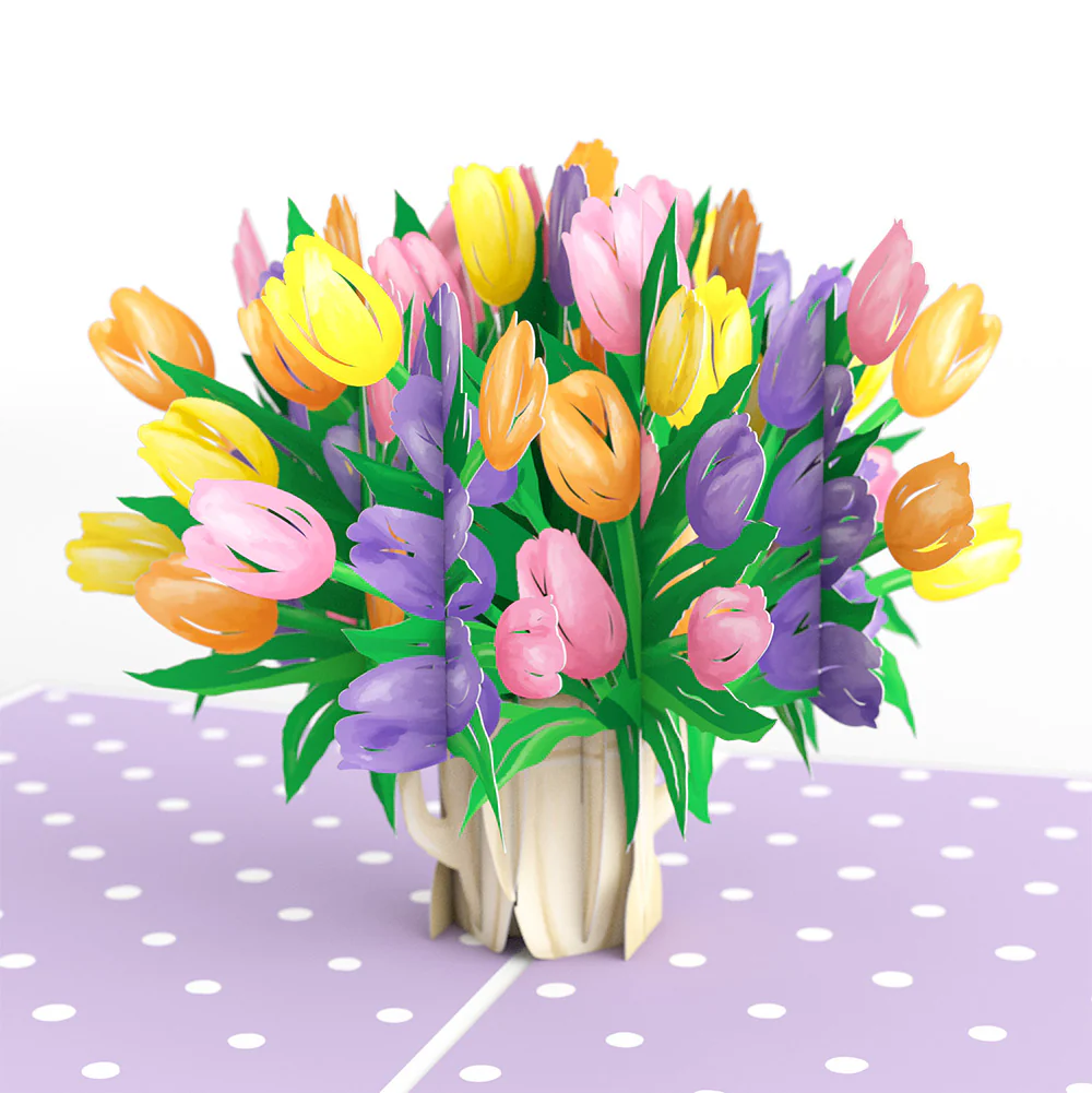 Tulips St. Patrick’s Day Pop-Up Card and Sentiment Set - Image 3