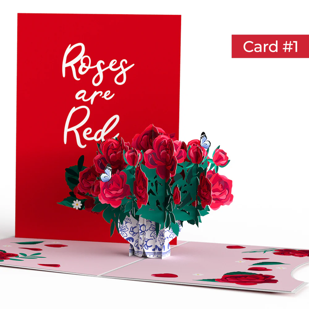 Valentine's Day Roses 4-in-1 Nesting Card - Image 3