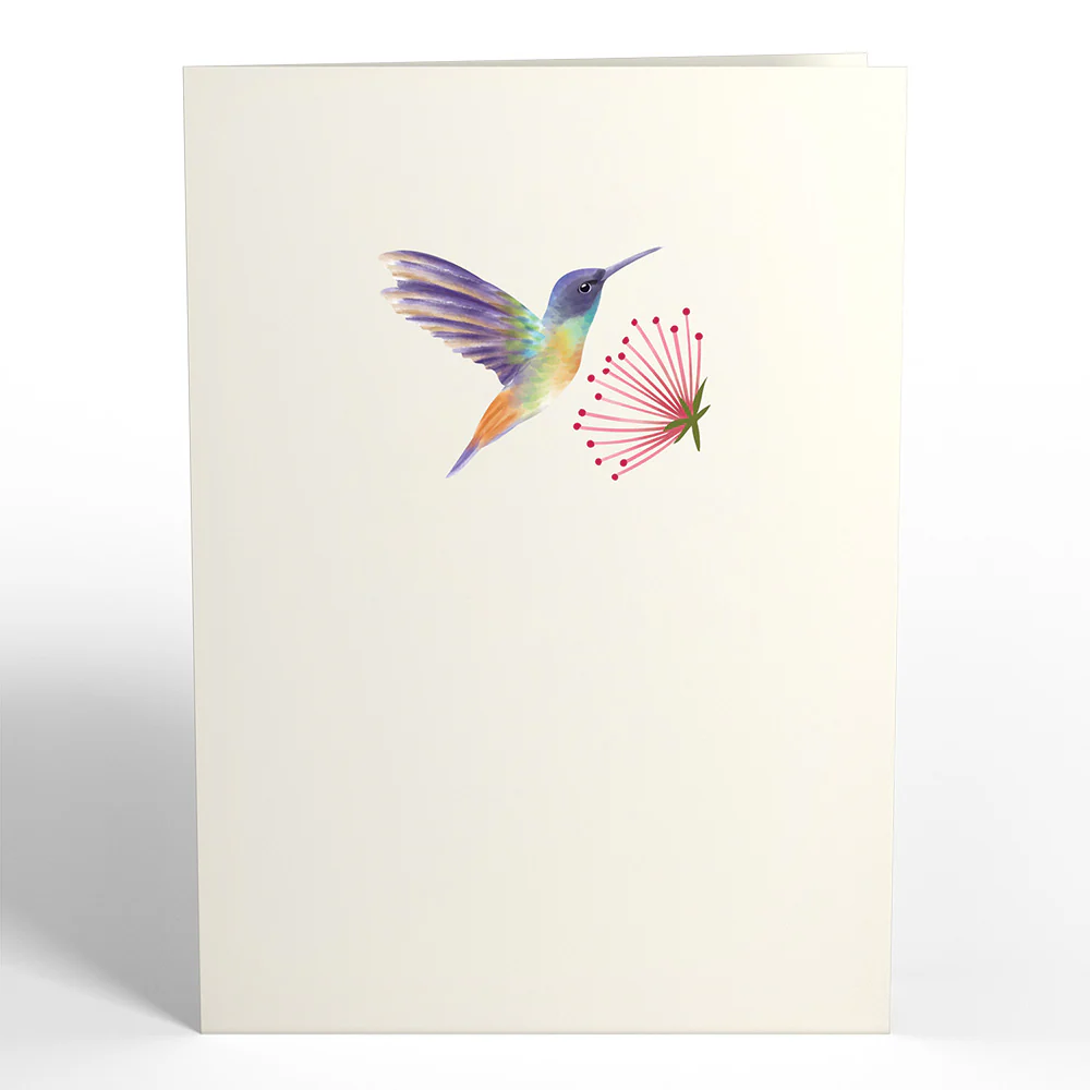 Vibrant Hummingbird Pop-Up Card - Image 4
