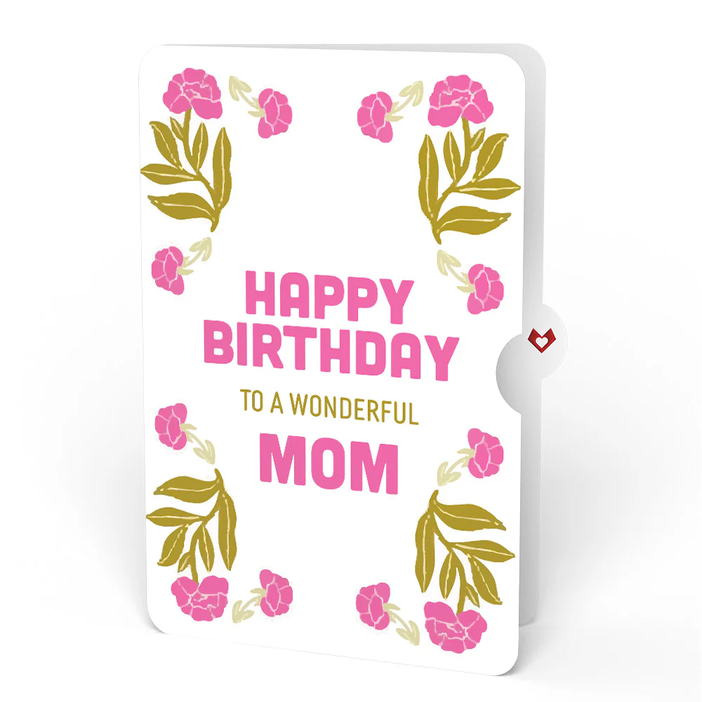 Vintage Floral Love You Heart Birthday Pop-Up Card and Sentiment Set for Mom - Image 4