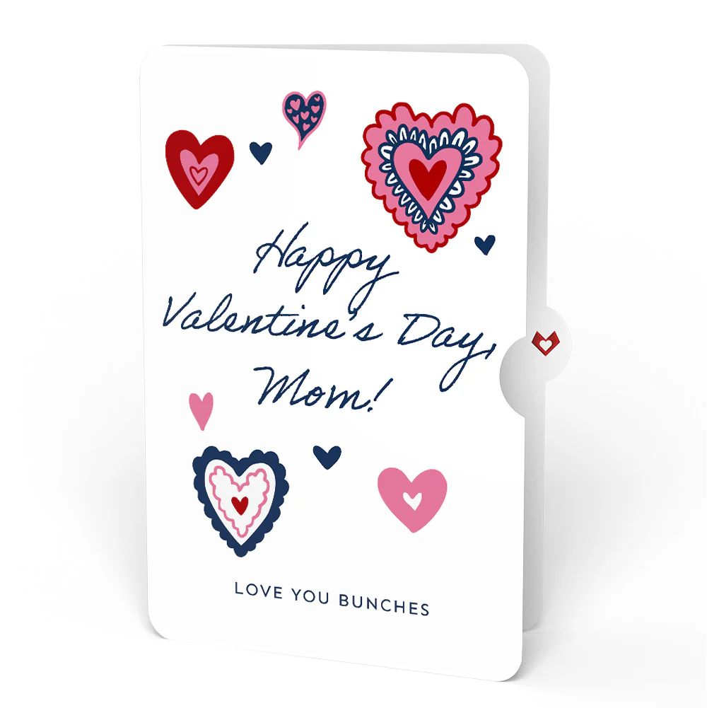 Vintage Floral Love You Heart Valentine Pop-Up Card and Sentiment Set for Mom - Image 4