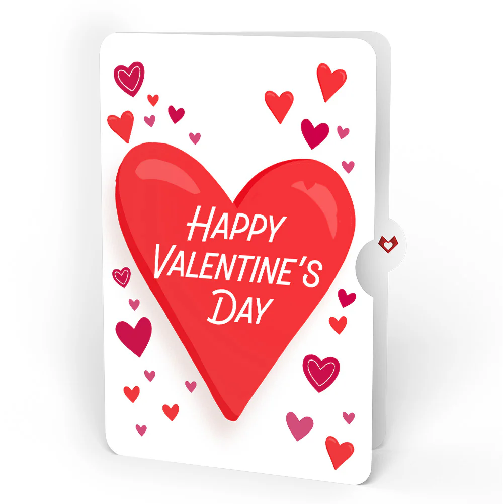 Vintage Love Birds Valentine Pop-Up Card and Big Sweet Heart Sentiment Set - Image 4