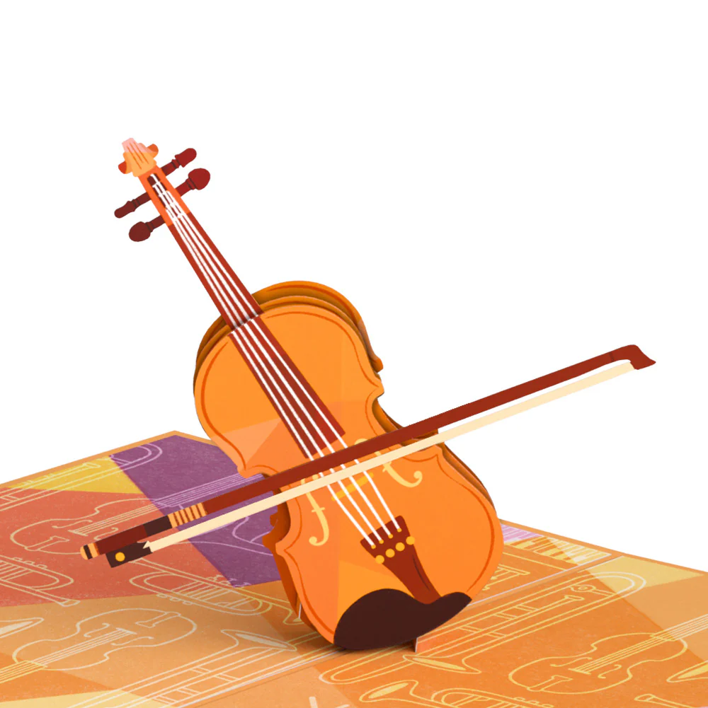 Violin Father’s Day Pop-Up Card and Sentiment Set for Dad - Image 3