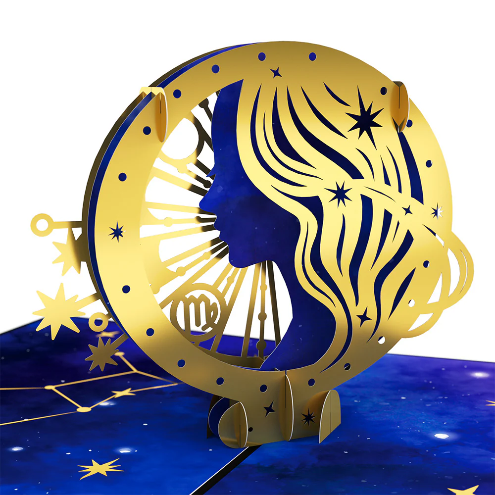 Virgo Zodiac Birthday Pop-Up Card and Sentiment Set - Image 3