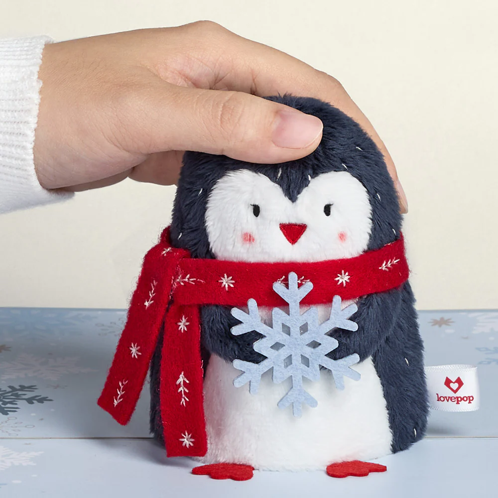 'Warm Winter Wishes' Holiday Penguin Plushpop Card and Sentiment Set for Mom - Image 3