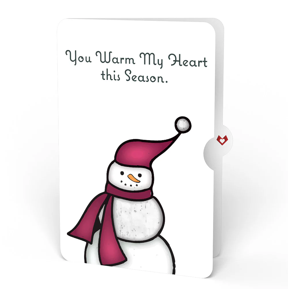 Warm Wishes Snowman Holiday Suncatcher Card and Sentiment Set for Partner - Image 4