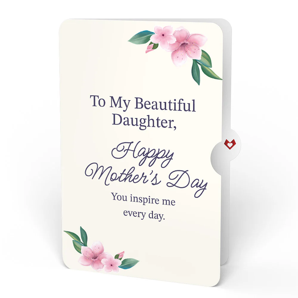 Water Lily Dragonfly Mother's Day Pop-Up Card and Sentiment Set for Daughter - Image 4