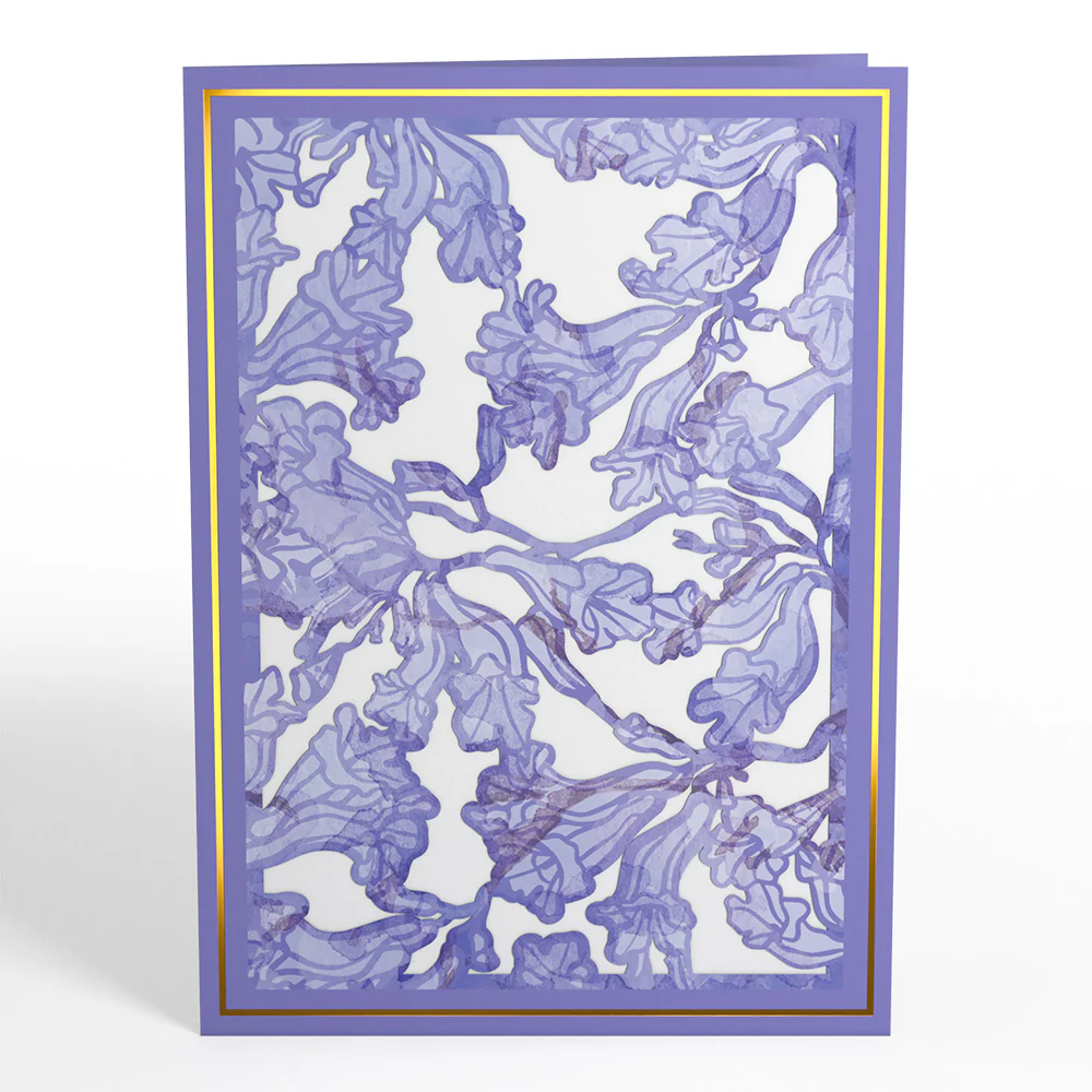Watercolor Jacaranda Tree Pop-Up Card - Image 4