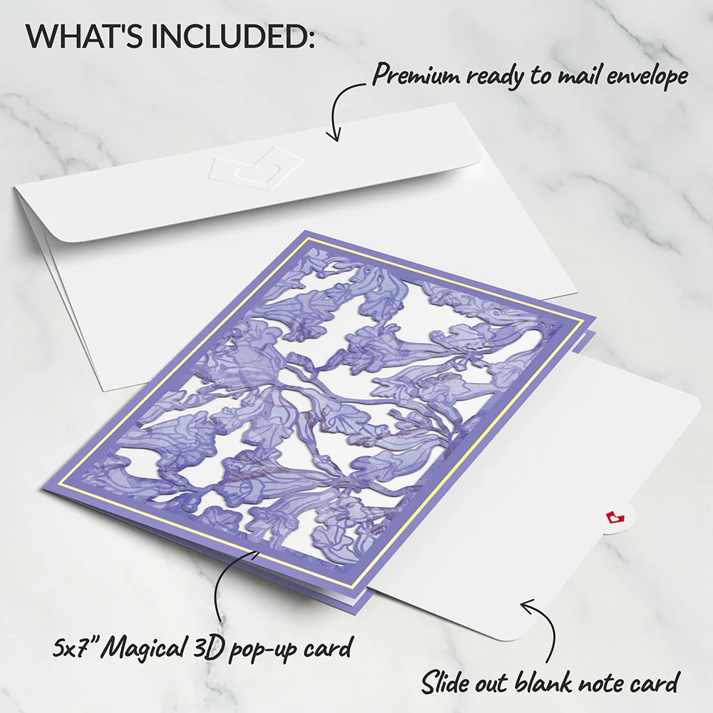 Watercolor Jacaranda Tree Pop-Up Card - Image 5