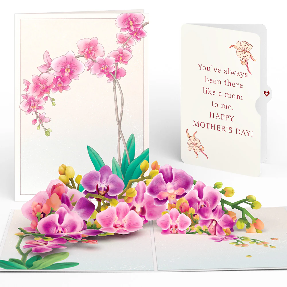 Watercolor Orchid Mother's Day Pop-Up Card and Sentiment Set