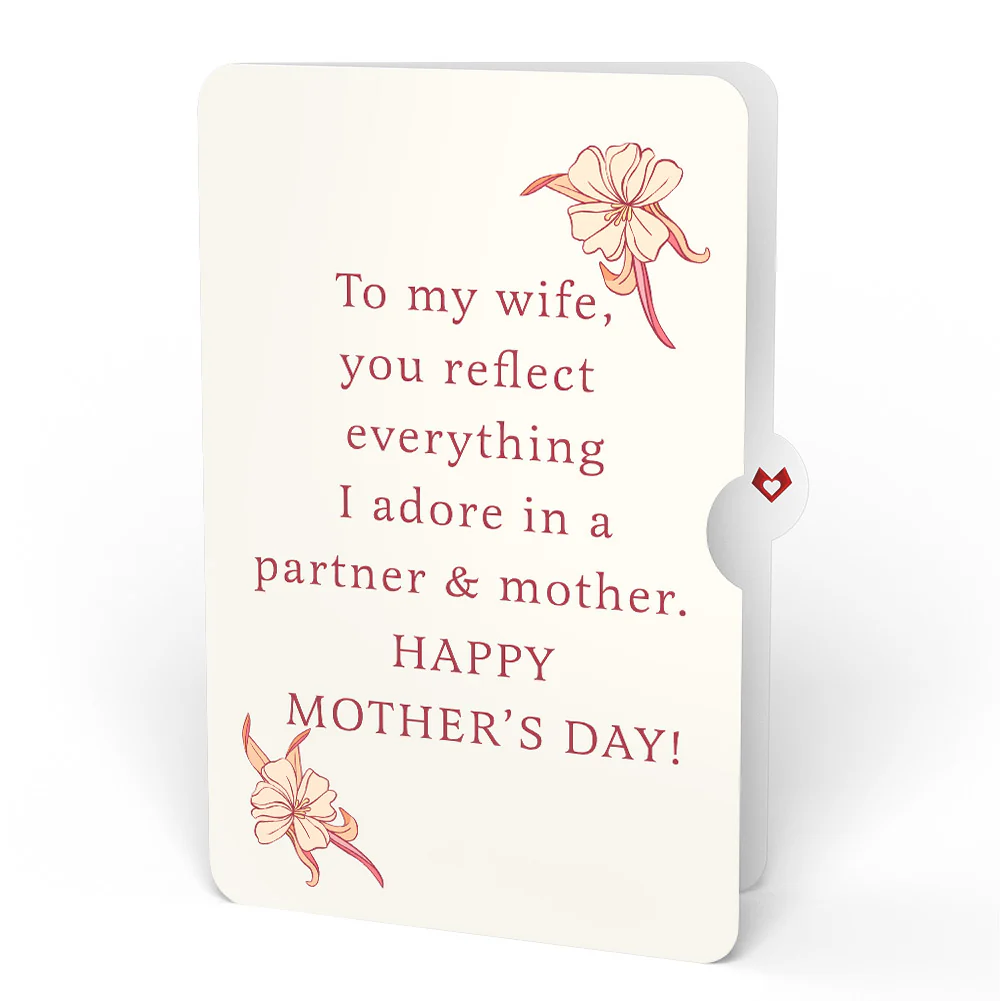 Watercolor Orchid Mother's Day Pop-Up Card and Sentiment Set for Wife - Image 4