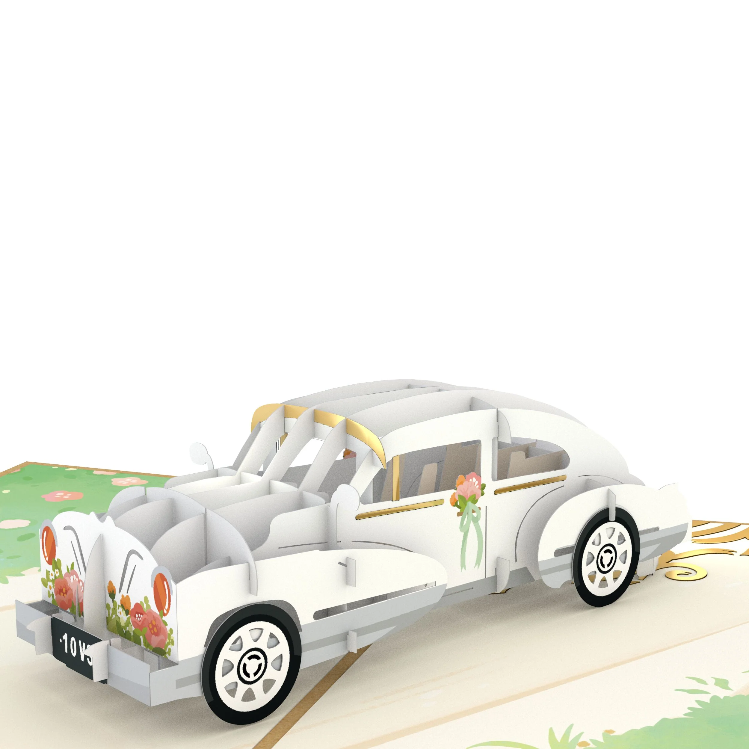 Wedding Car Pop-Up Card - Image 2