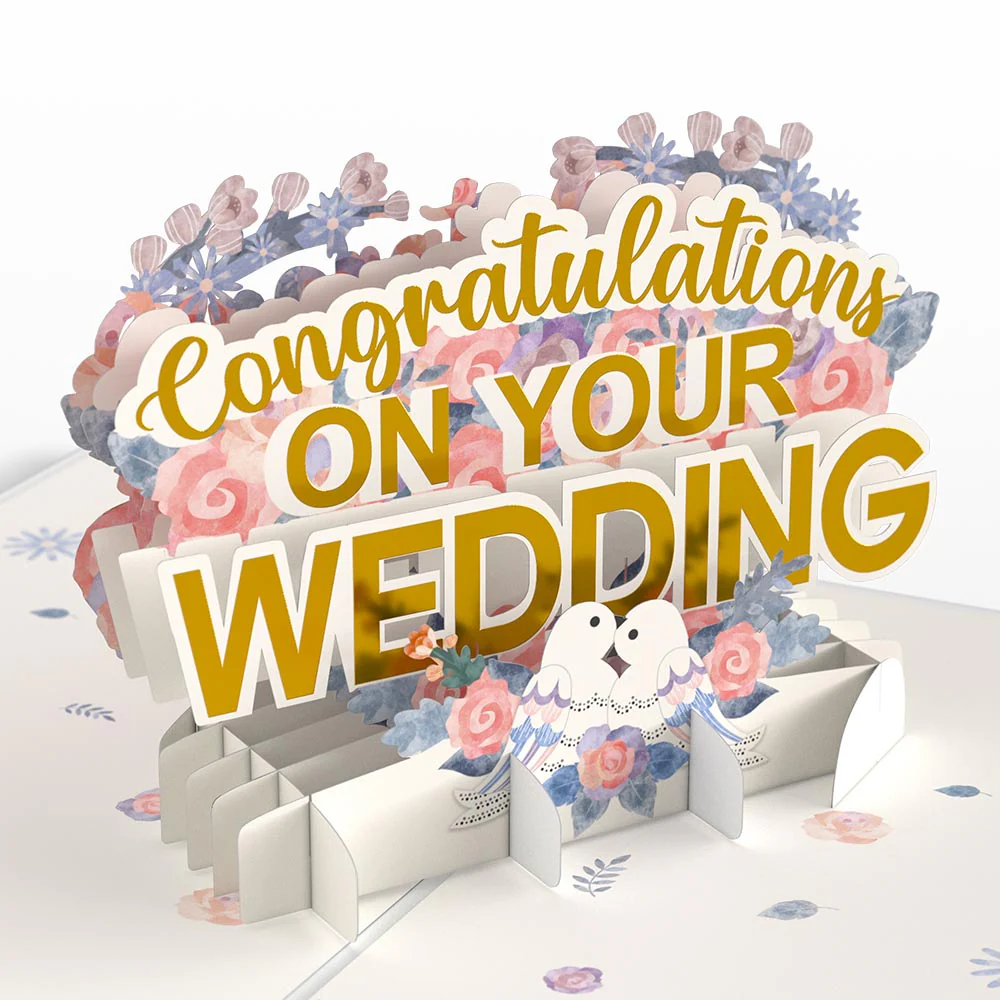 Wedding Congratulations Pop-Up Card - Image 2