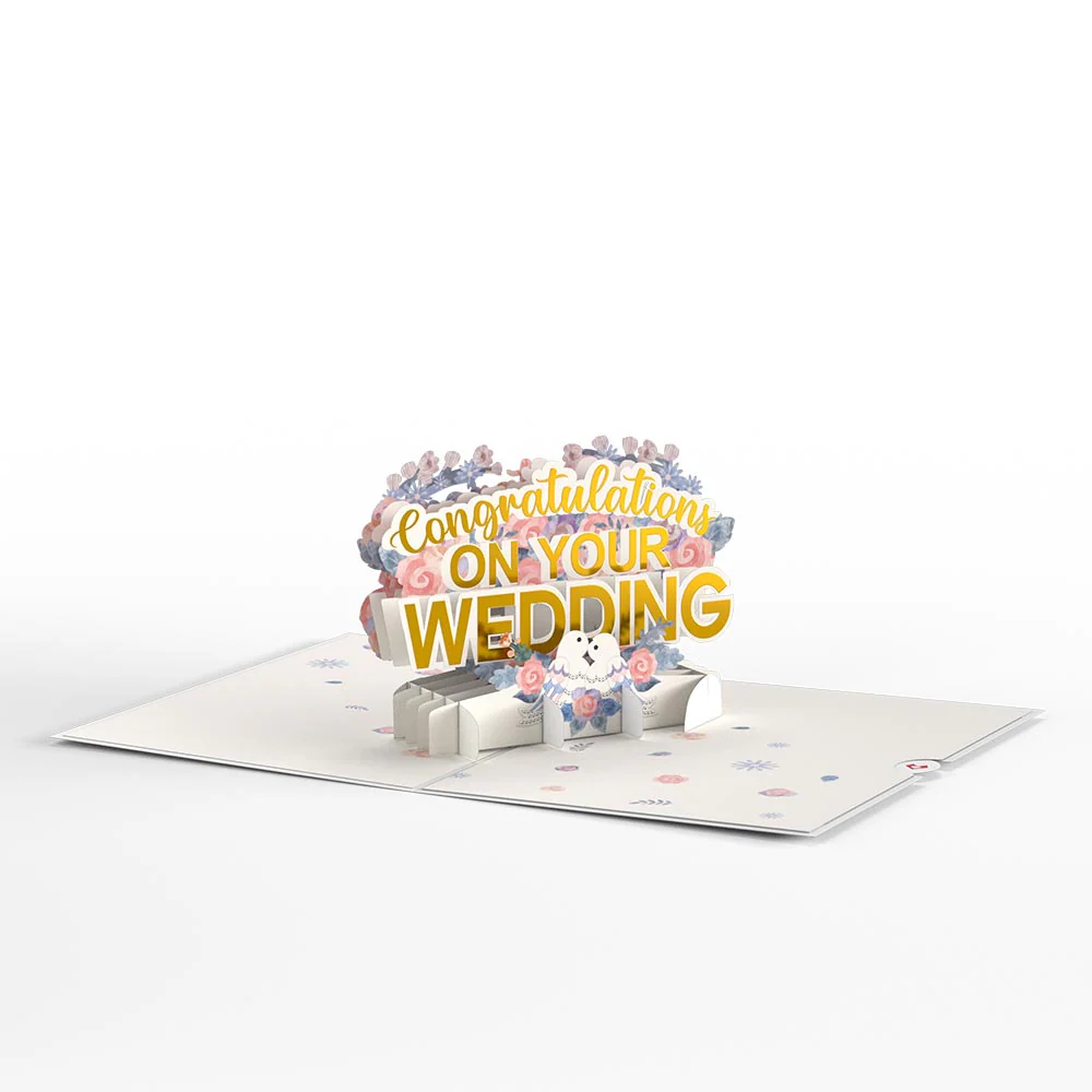 Wedding Congratulations Pop-Up Card - Image 3