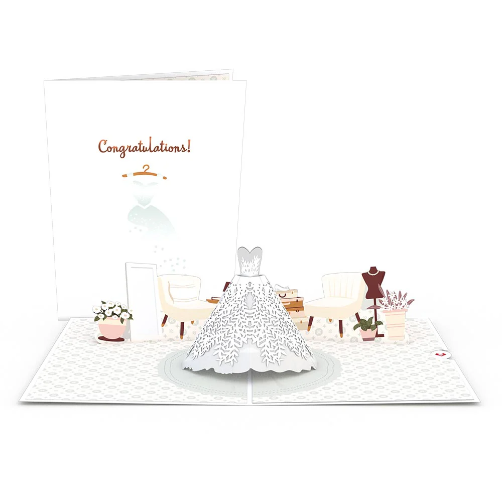 Wedding Dress Pop-Up Card