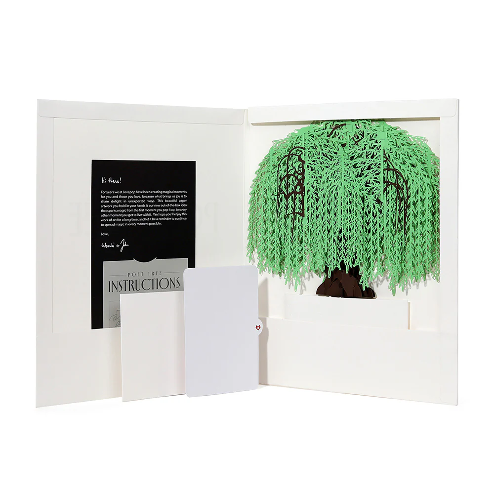 Weeping Willow Poet Tree Pop-Up Paper Sculpture - Image 8