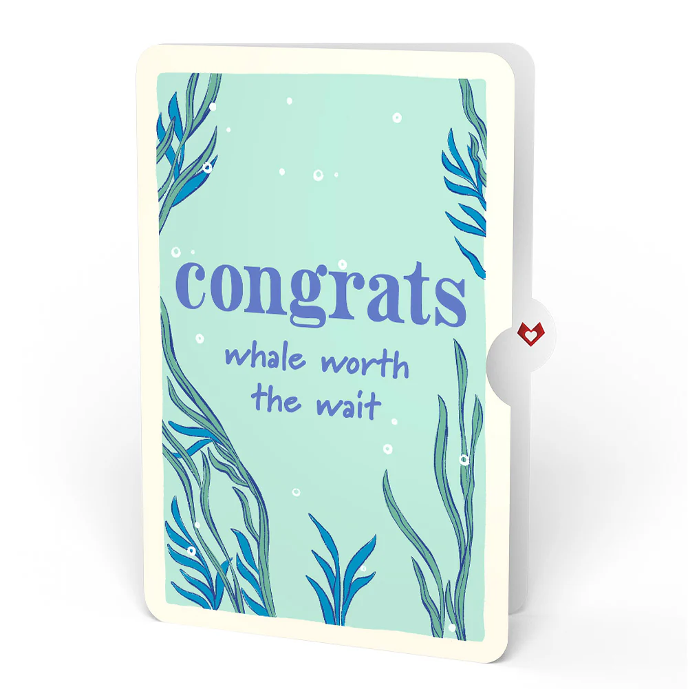 Whale Beneath the Waves Congratulations Pop-Up Card and Sentiment Set - Image 4