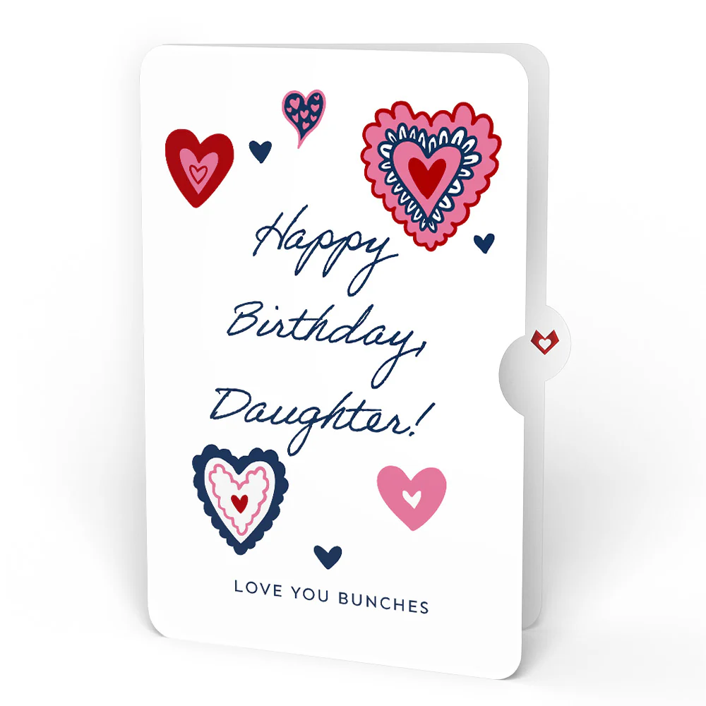 Whimsical Hearts Birthday Light-Up Bouquet and Sentiment Set for Daughter - Image 4