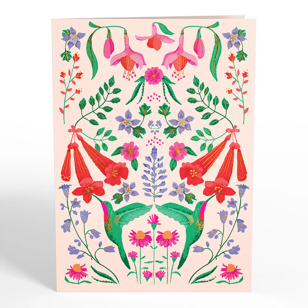 Whimsical Hummingbird Pop-Up Card - Image 4