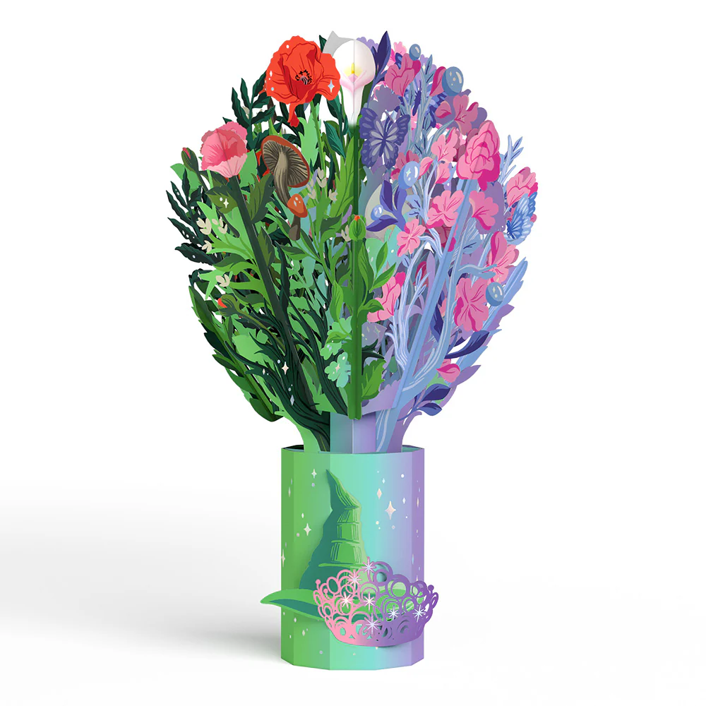 Wicked You Are Wickedly Wonderful Suncatcher Card & Pop-Up Bouquet Bundle - Image 5