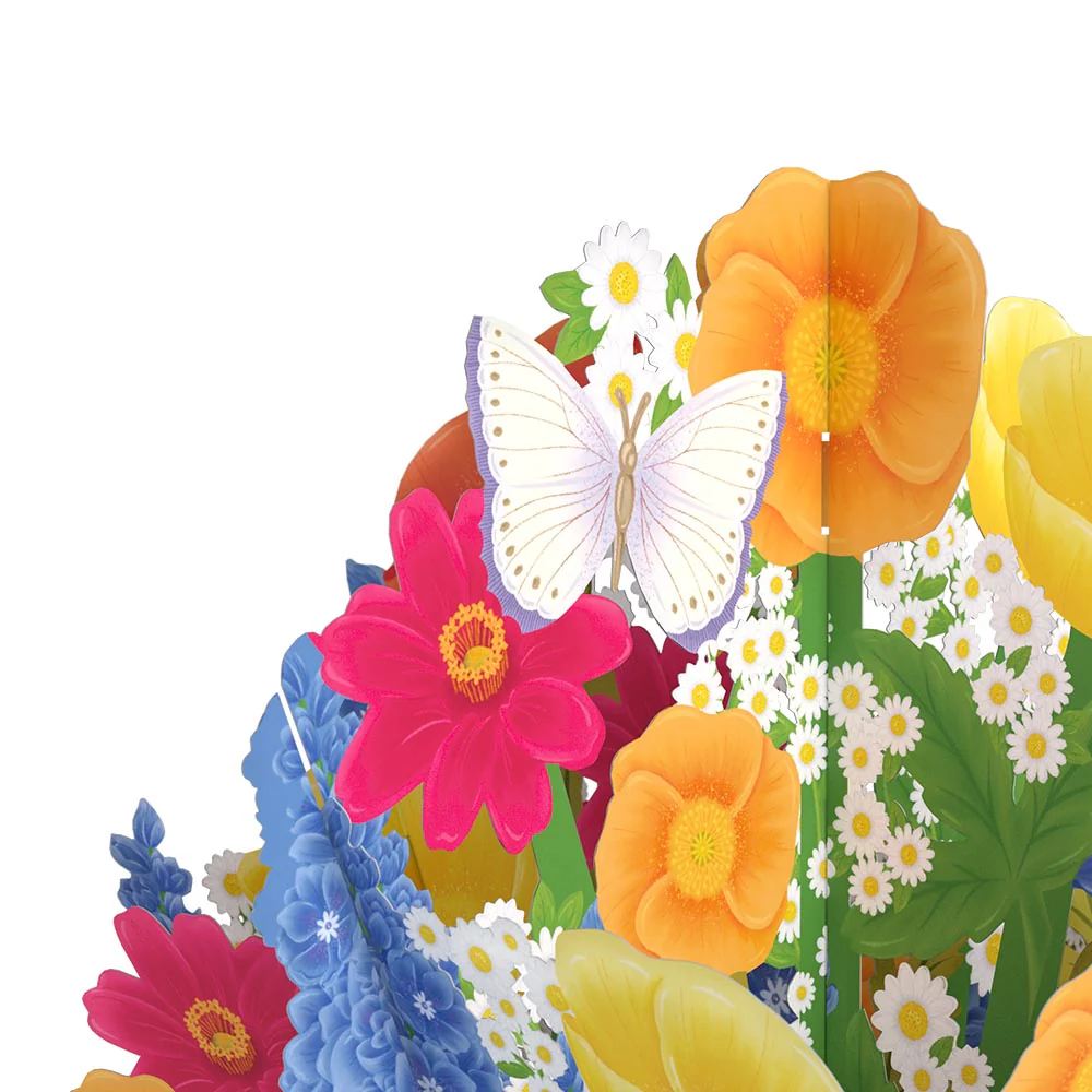 Wildflower Birthday Bouquet and Golden Energy Sentiment Set - Image 3