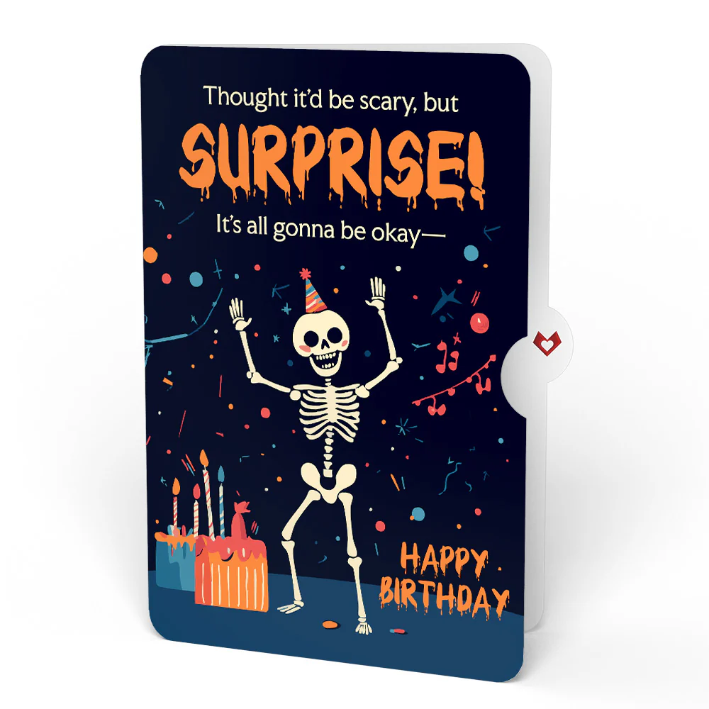 Wildflower Birthday Bouquet and Surprise Skeleton Sentiment Set - Image 4