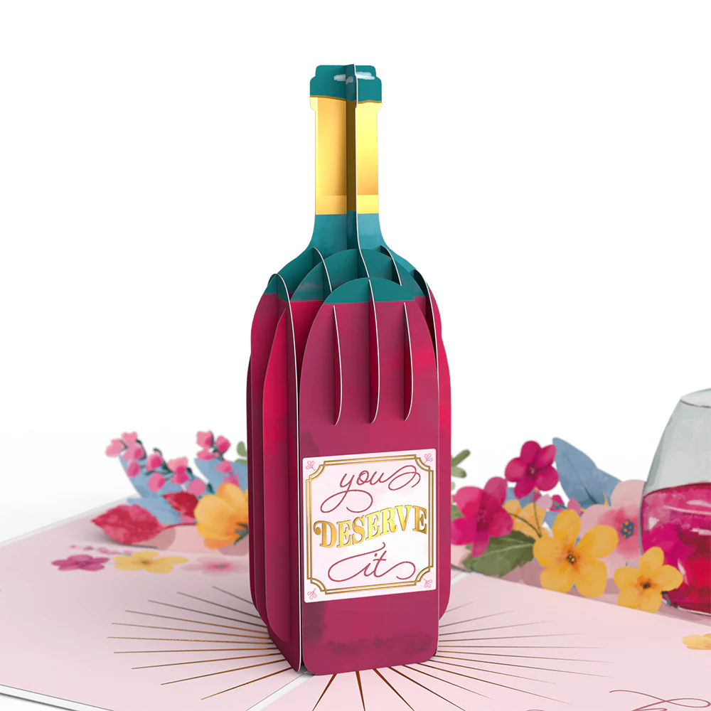 Wine Down and Relax Mother's Day Pop-Up Card - Image 2