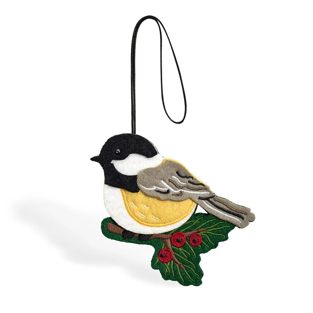 Winter Chickadee HeartFelt Charm Card™ and Snowflake Christmas Sentiment Set for Mom - Image 3