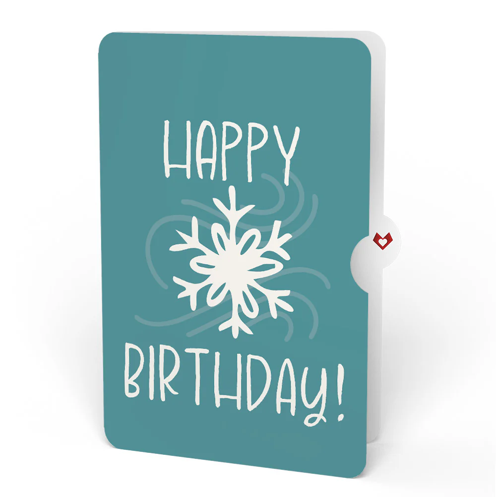 Winter Chickadees Pop-Up Card and Snowflake Birthday Sentiment Set - Image 4