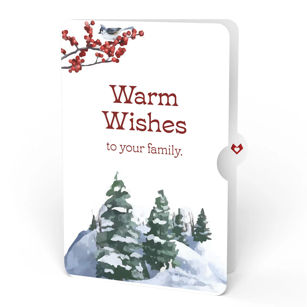 Winter Chickadees Pop-Up Card and Warm Wishes Sentiment Set for Family - Image 4