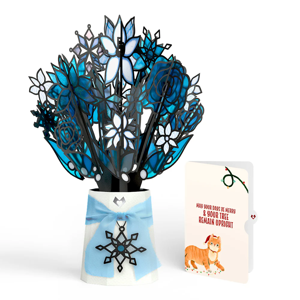 Winter Starlight Suncatcher Bouquet and Funny Cat Christmas Sentiment Set