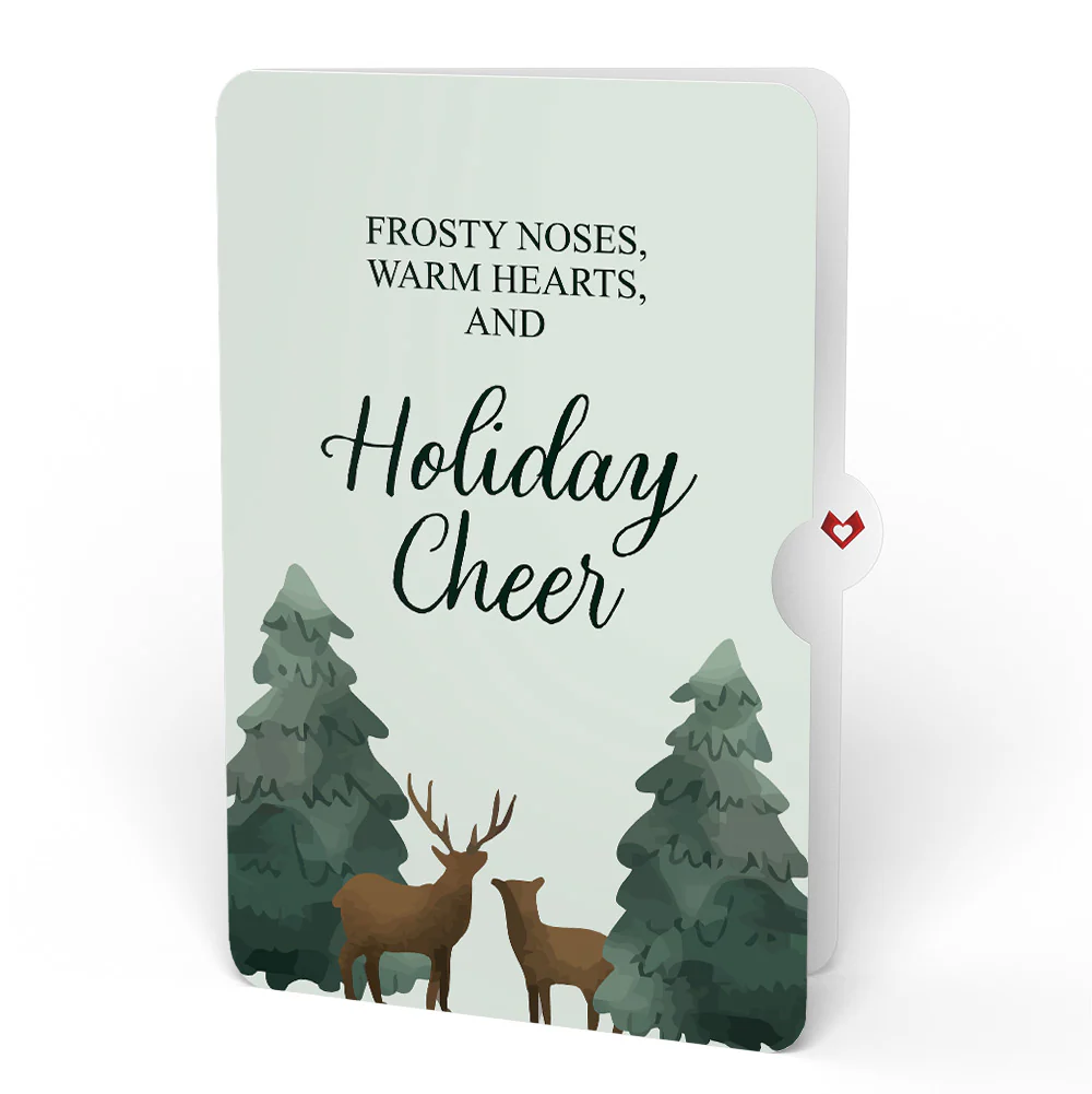 Winter Wishes Mountain Village Light-Up Pop-Up Card and Woodland Deer Holiday Cheer Sentiment Set - Image 4