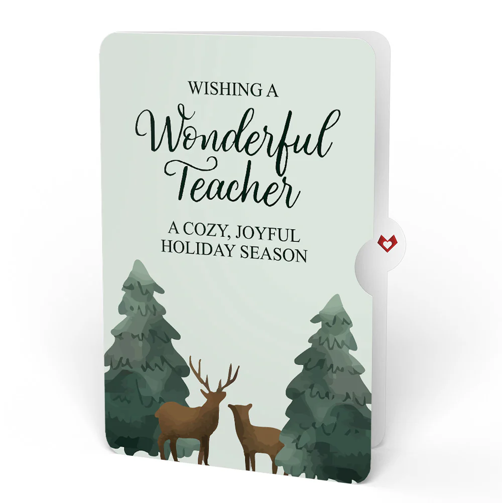 Winter Wishes Mountain Village Light-Up Pop-Up Card and Sentiment Set for Teacher - Image 4
