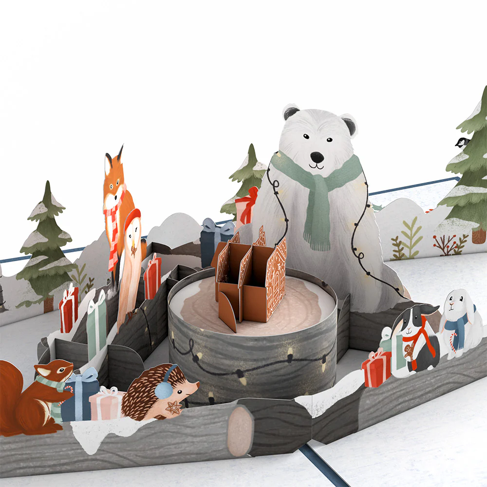 Winter Woodland Animals Pop-Up Card - Image 2