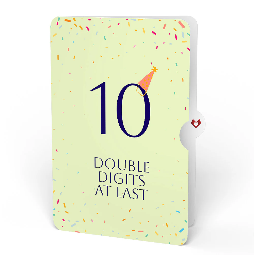 Wishing You a Happy 10th Birthday Music and Lights Pop-Up Card and Party Hat Sentiment Set - Image 4