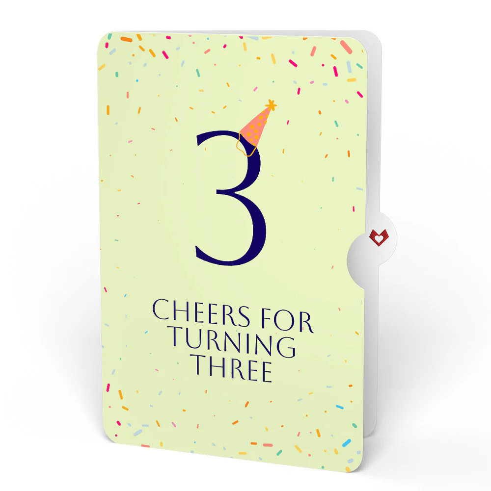 Wishing You a Happy 3rd Birthday Music and Lights Pop-Up Card and Party Hat Sentiment Set - Image 4