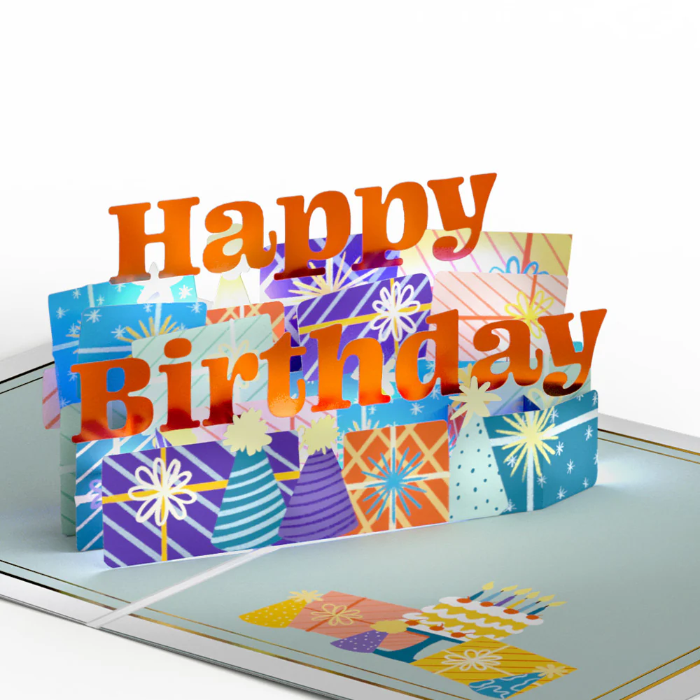 Wishing You a Happy Birthday Music and Lights Pop-Up Card and Sentiment Set - Image 3