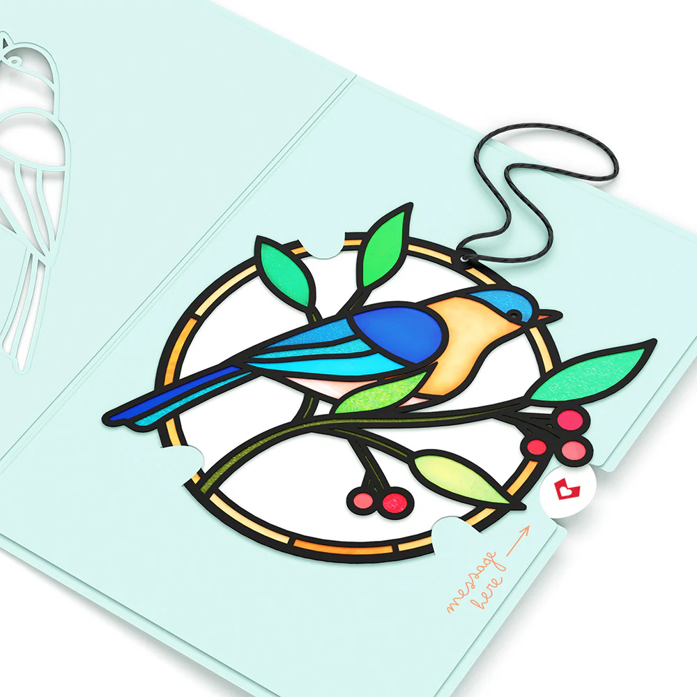 Wishing You Peace Bluebird Suncatcher Card - Image 4