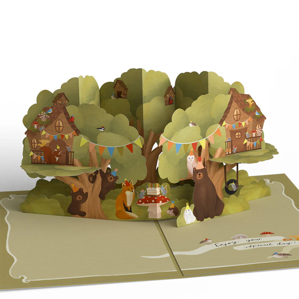 Woodland Birthday Party Pop-Up Card - Image 2