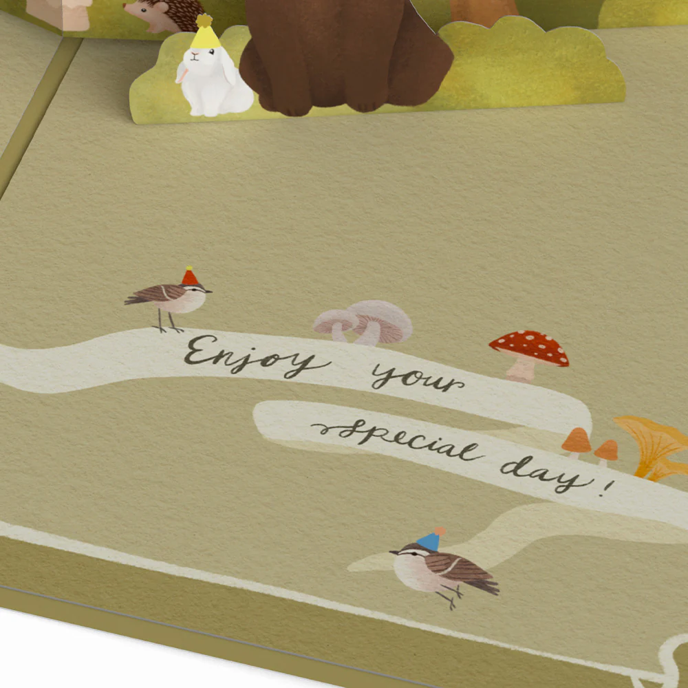 Woodland Birthday Party Pop-Up Card - Image 3