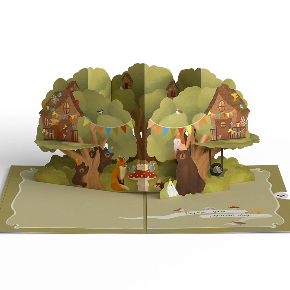 Woodland Birthday Party Pop-Up Card - Image 4