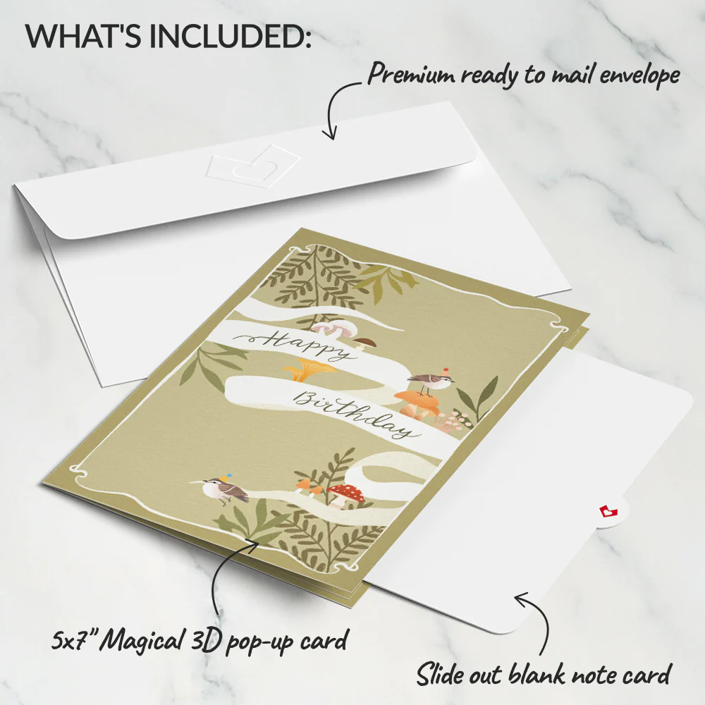 Woodland Birthday Party Pop-Up Card - Image 6