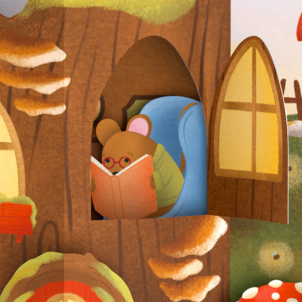 Woodland Critter Village Pop-Up Card - Image 2